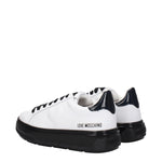 Love Moschino Sneakers Donna Pelle Bianco Nero