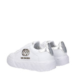 Love Moschino Sneakers Donna Pelle Bianco Argento