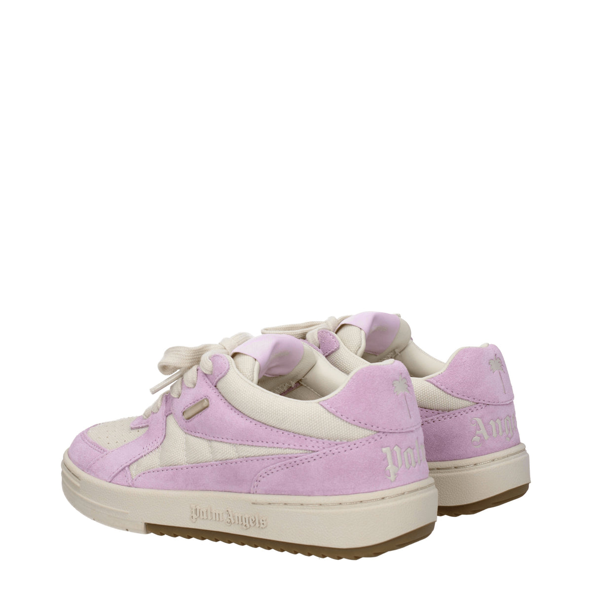 Palm Angels Sneakers Donna Tessuto Beige Rosa
