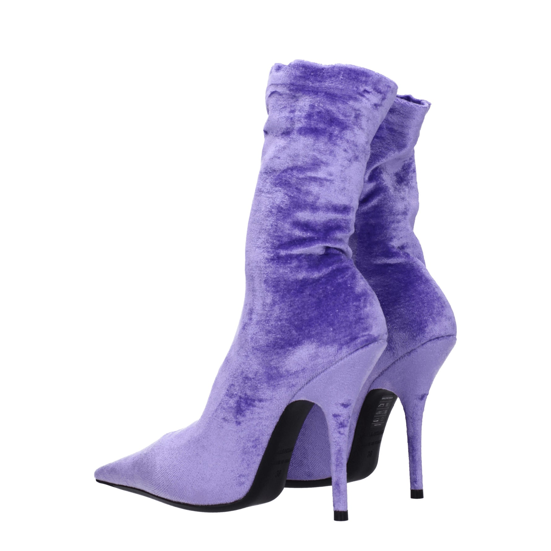 Balenciaga Stivaletti Donna Velluto Viola Lilla