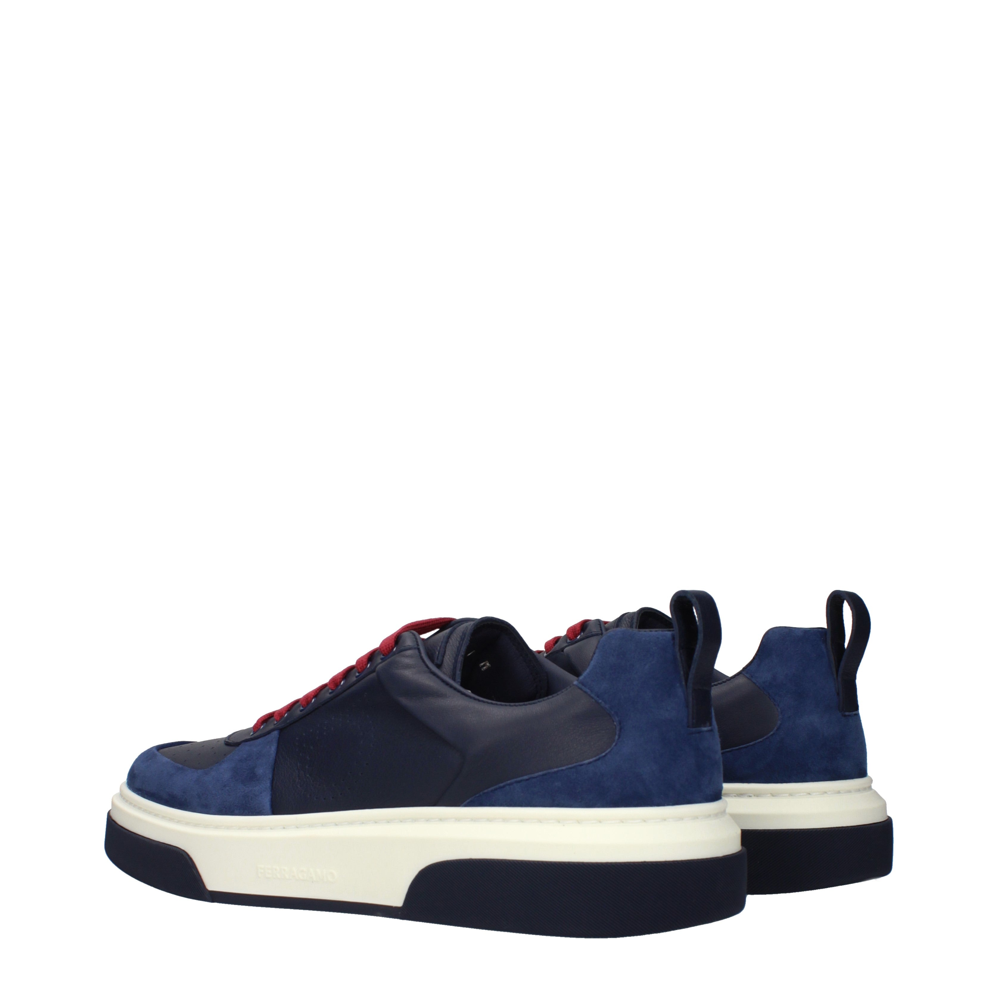 トップス salvatoreFerragamo Salvatore Ferragamo Sneakers Men Leather Blue/Sea Blue | B-Exit