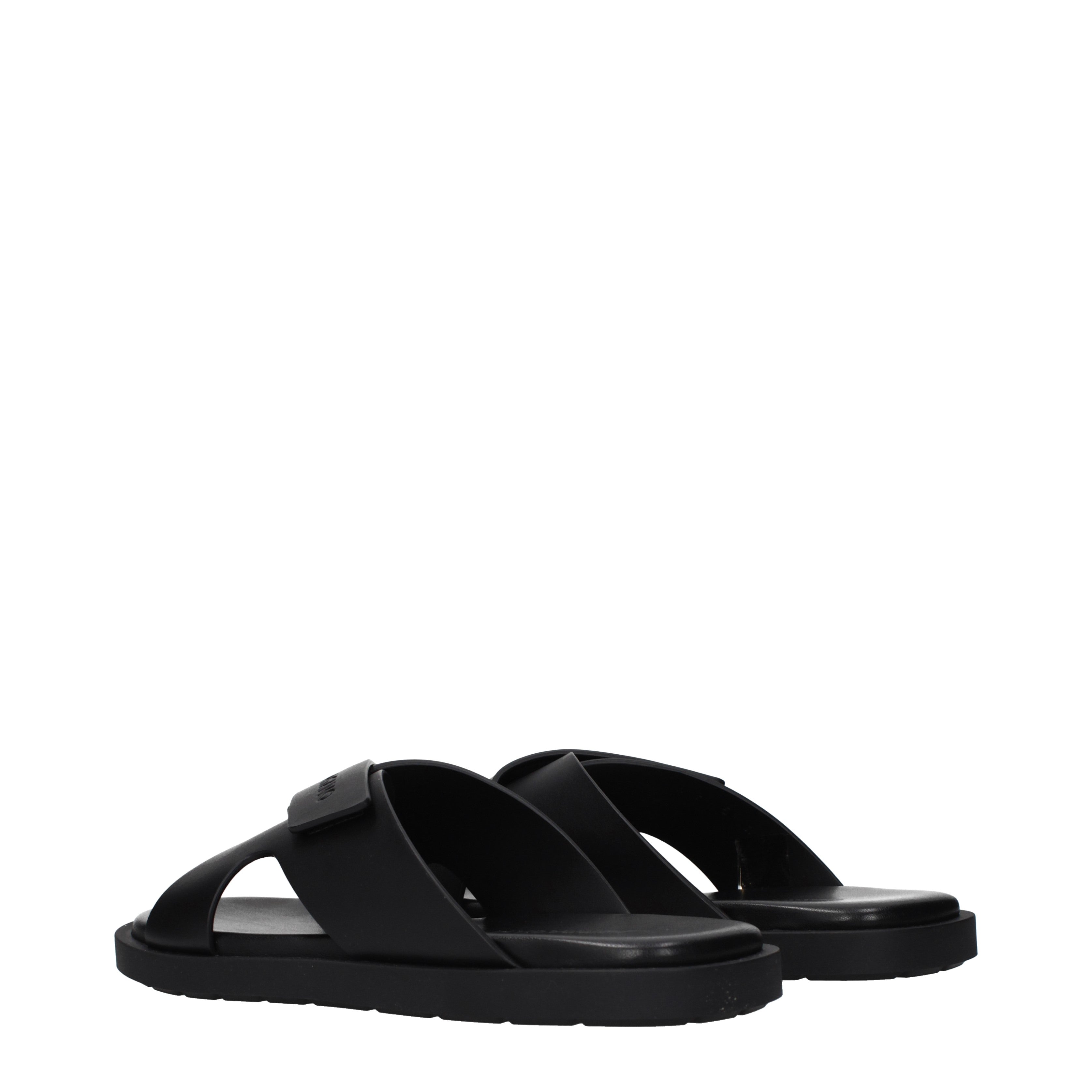 Salvatore Ferragamo Slippers and Clogs Men Leather Black | B-Exit