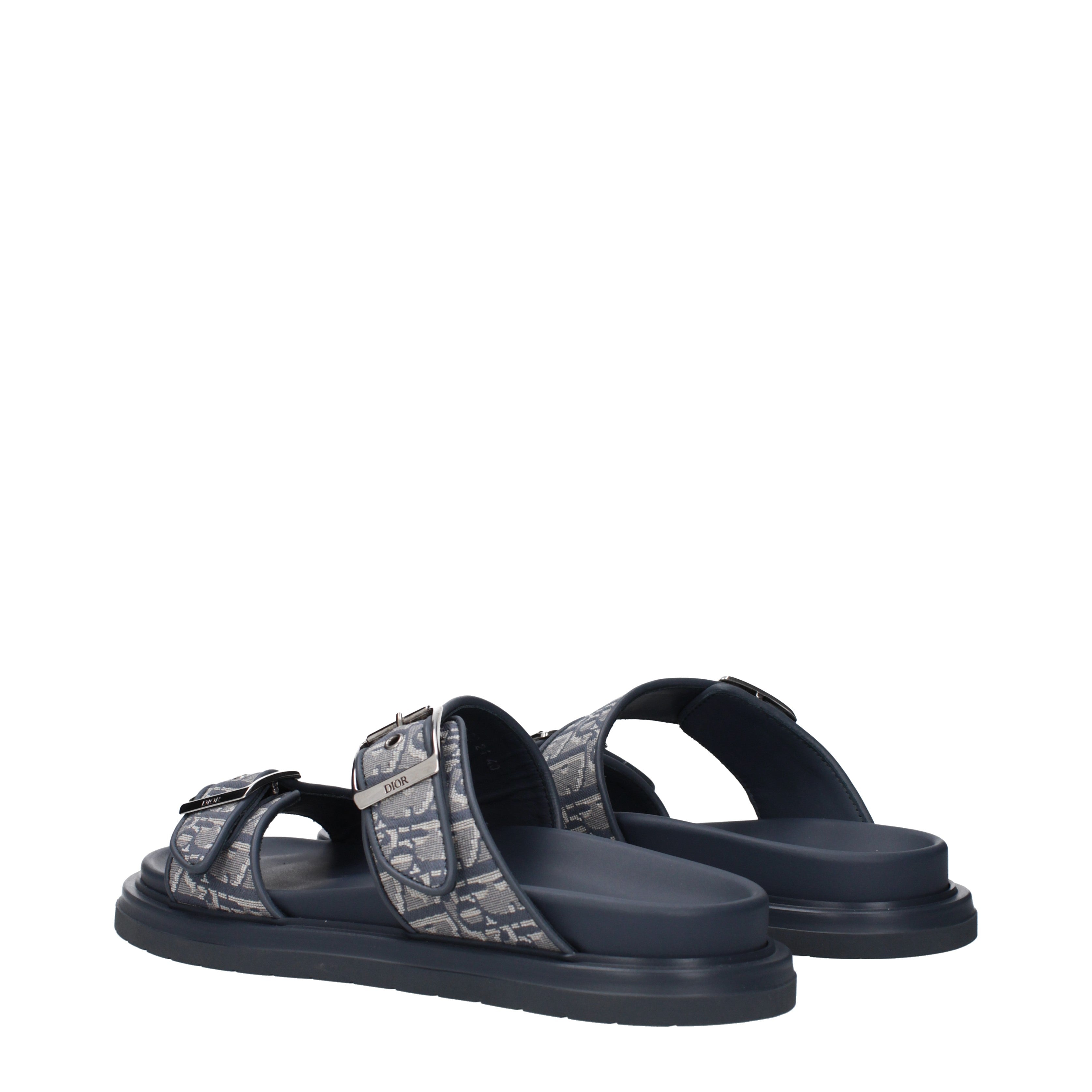 Christian Dior Slippers and Clogs Men Fabric Gray/Aviation