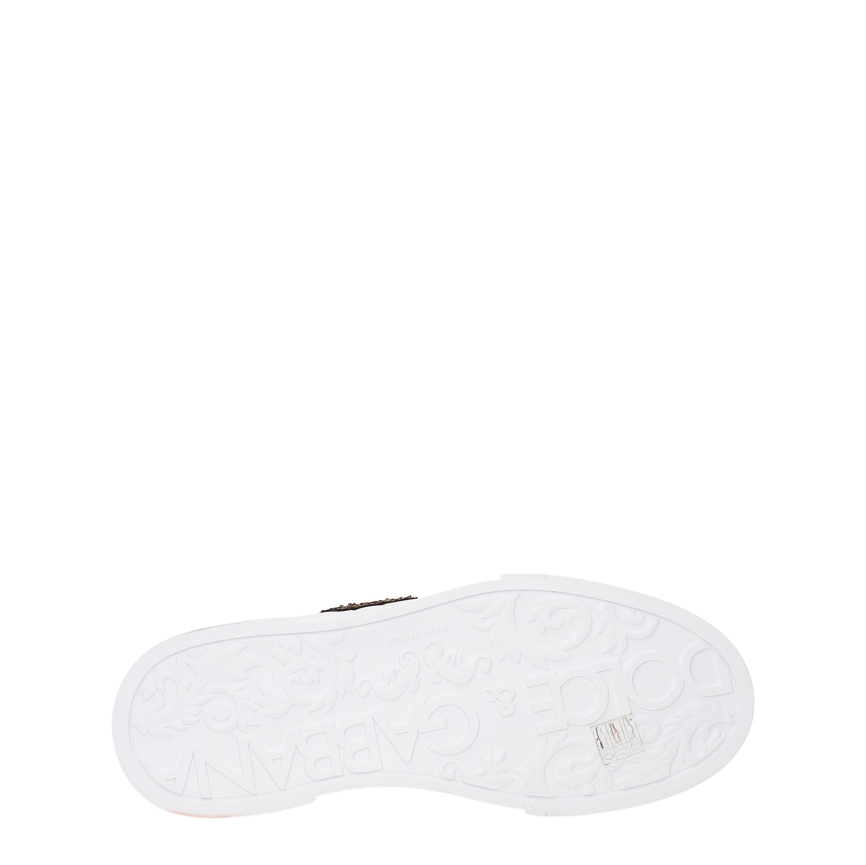 Dolce&Gabbana Sneakers Uomo Pelle Bianco Oro
