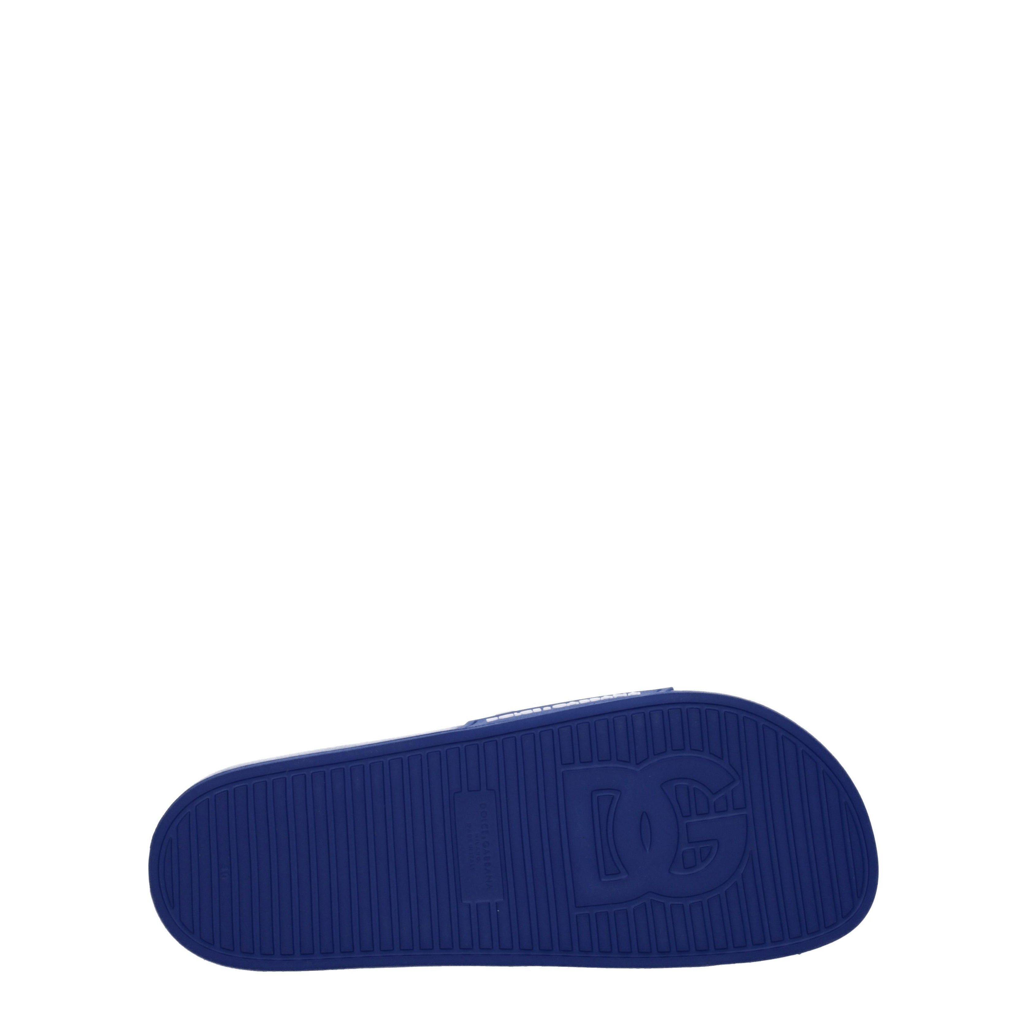 Dolce&Gabbana Slippers and Clogs Men Rubber Blue/White | B-Exit