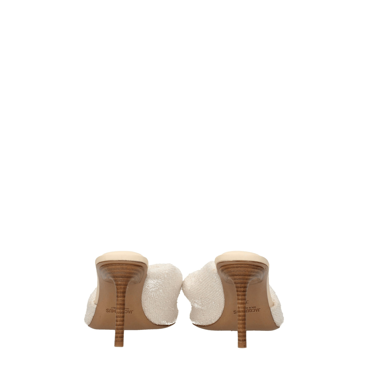 Jacquemus Sandali Donna Tessuto Beige Bianco Sporco