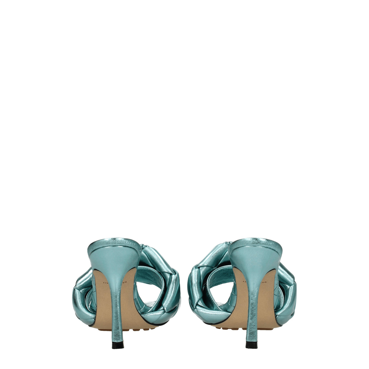 Bottega Veneta Sandali Donna Pelle Celeste Luna Ghiacciata