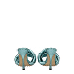 Bottega Veneta Sandali Donna Pelle Celeste Luna Ghiacciata