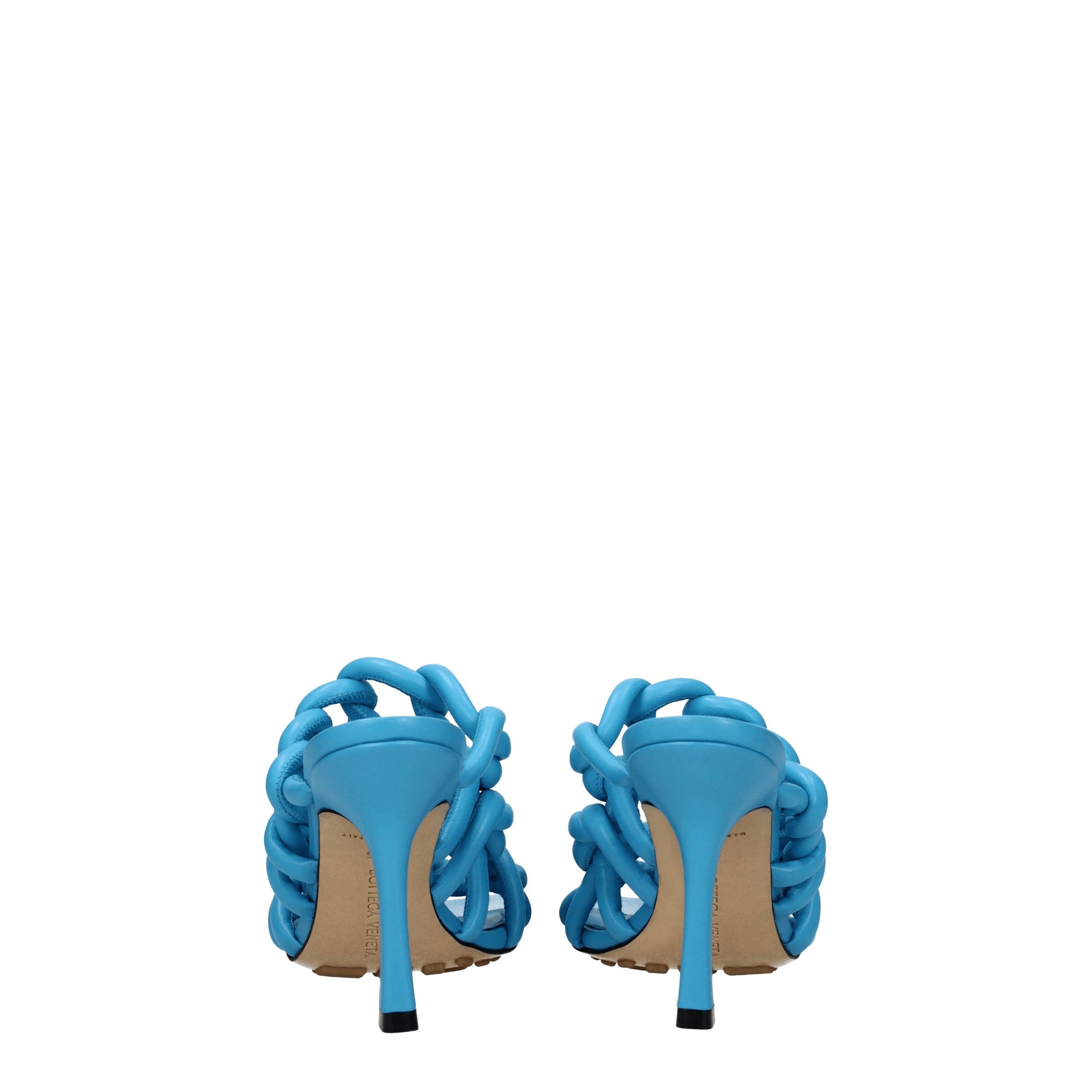 Bottega Veneta Sandali Donna Pelle Celeste Piscina