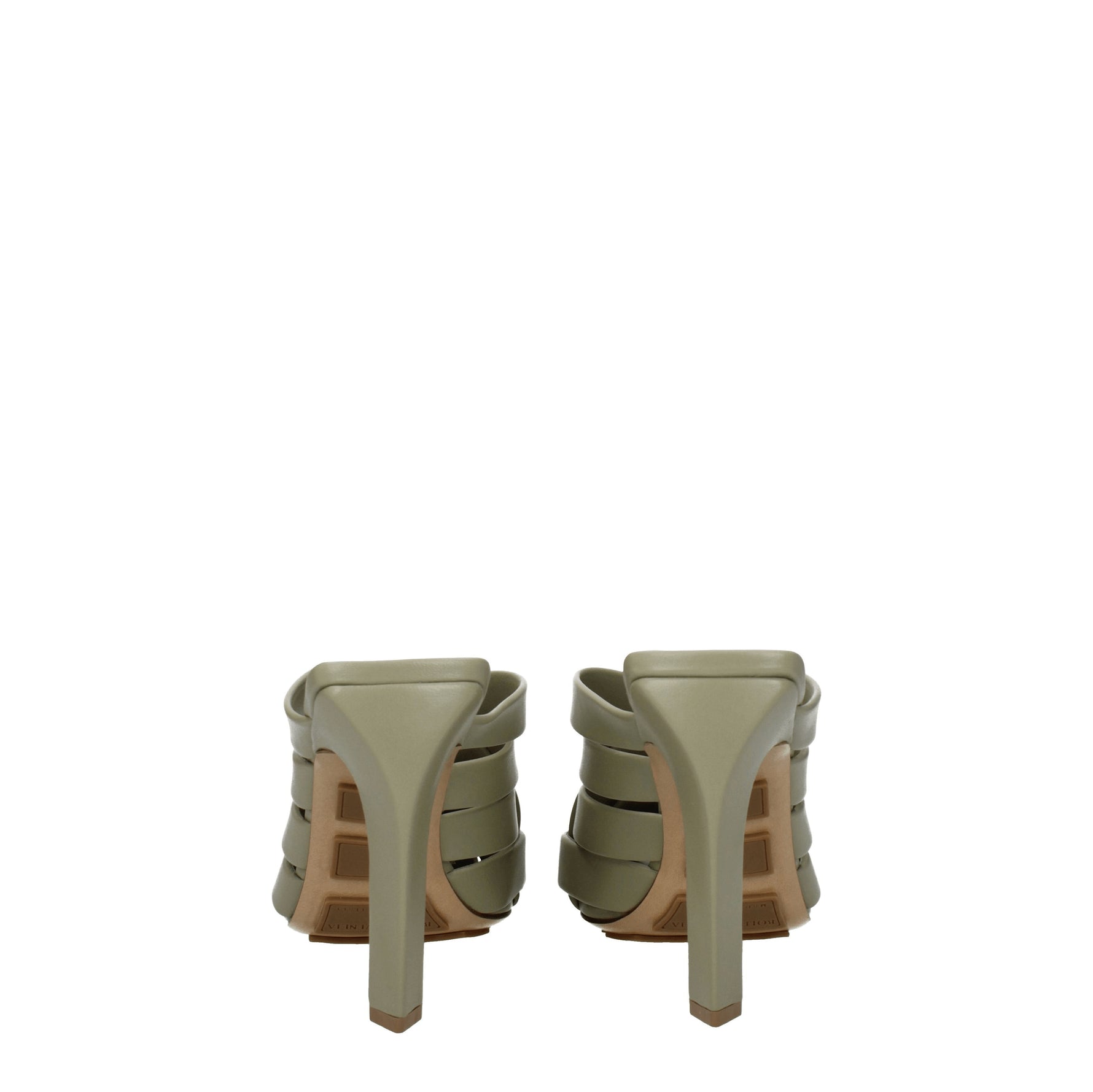 Bottega Veneta Sandali Donna Pelle Verde Travertino