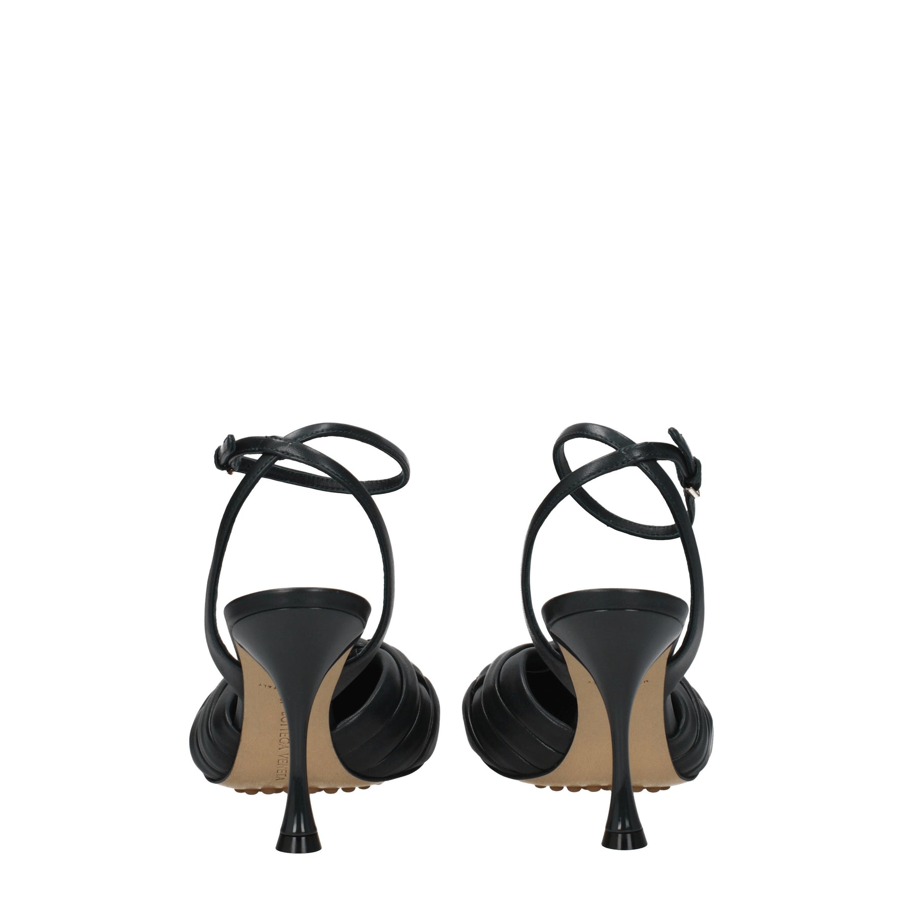 Bottega Veneta Sandali Donna Pelle Verde Calamaio