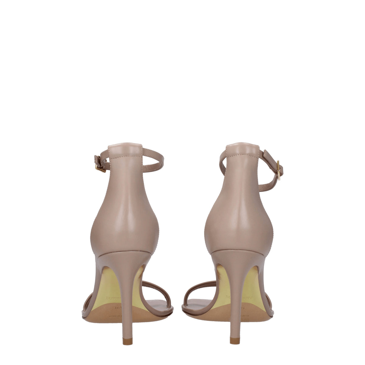 Burberry Sandali Donna Pelle Beige Mandorla