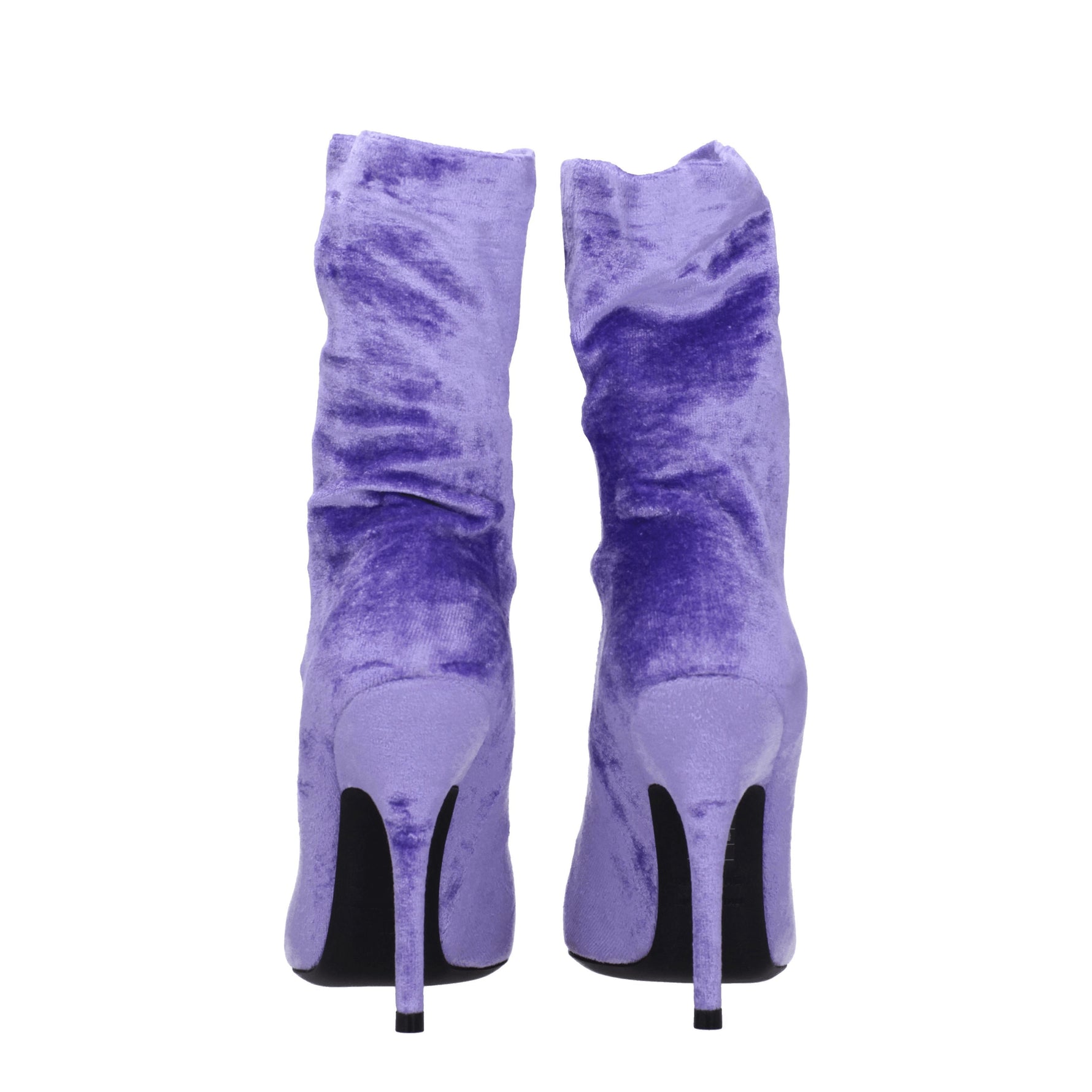 Balenciaga Stivaletti Donna Velluto Viola Lilla