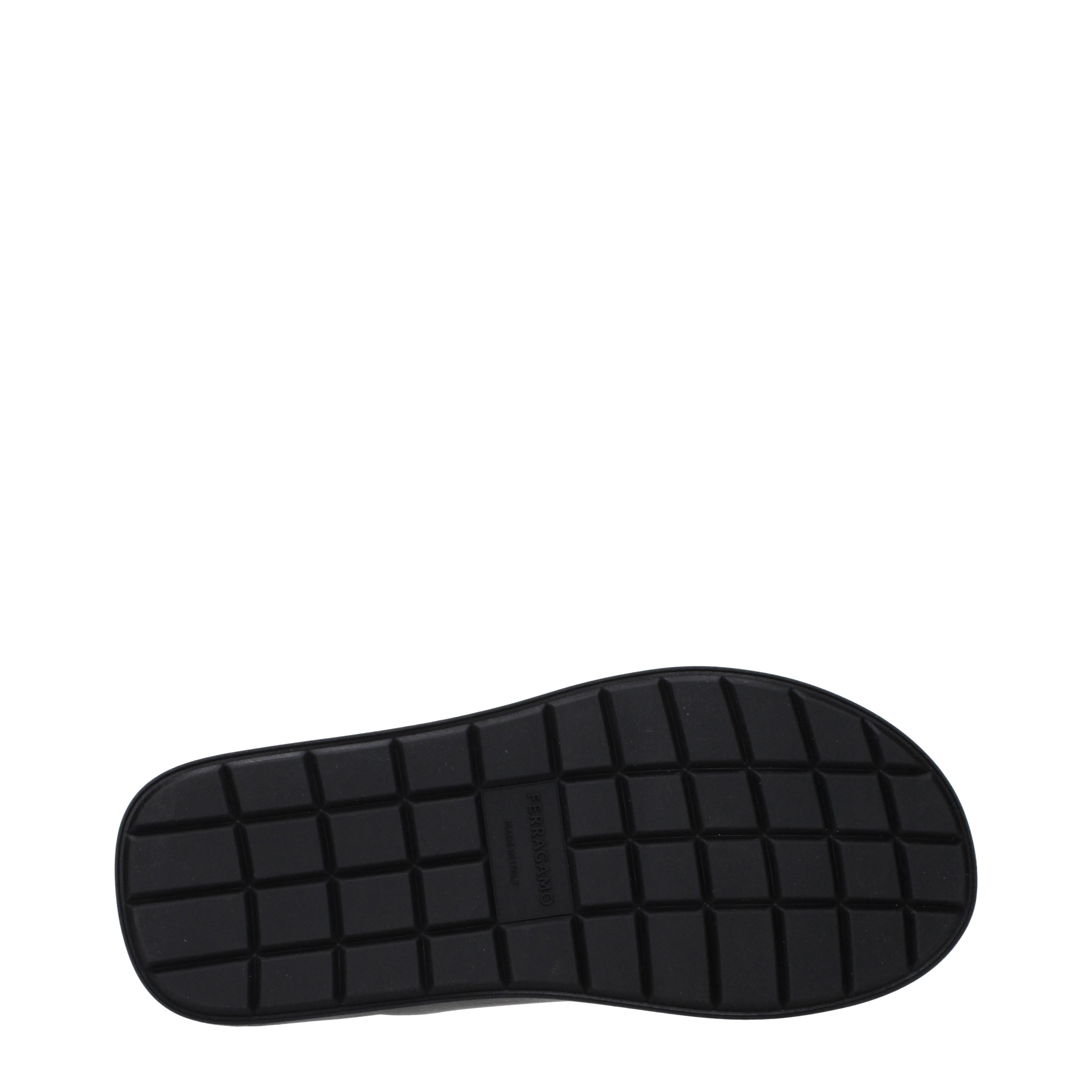 Salvatore Ferragamo Slippers and Clogs Men Leather Black | B-Exit