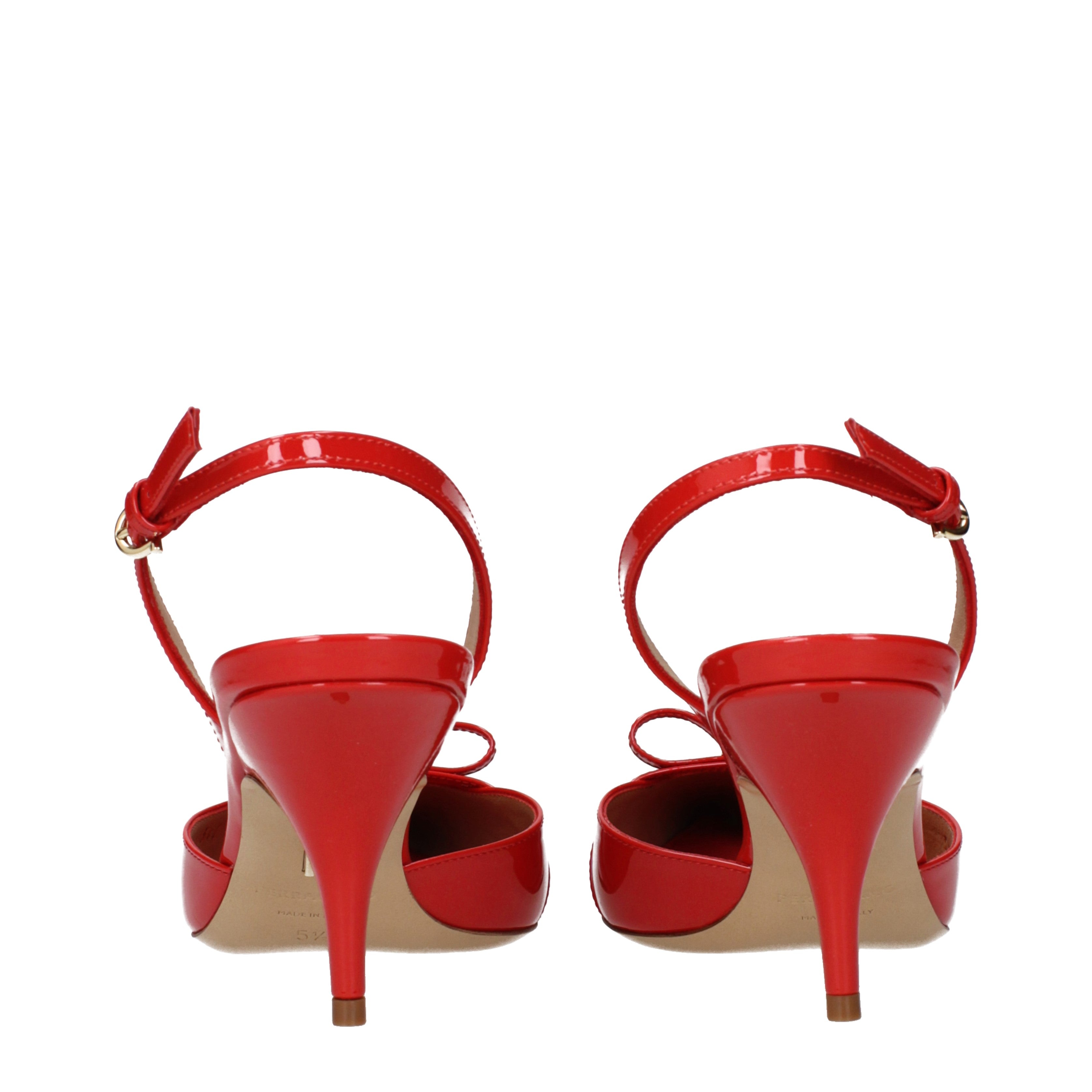 Salvatore Ferragamo Sandals Women Patent Leather Red/Fire | B-Exit